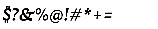 Questline Semi Bold Italic Font OTHER CHARS