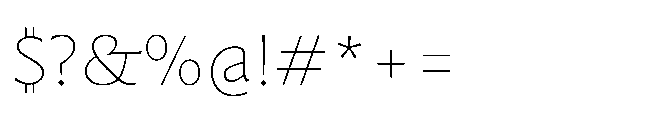 Questline Thin Font OTHER CHARS