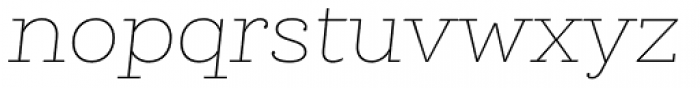 Queulat Alt Thin Italic Font LOWERCASE