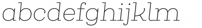 Queulat Thin Italic Font LOWERCASE