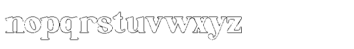 Qufego Outline Font LOWERCASE