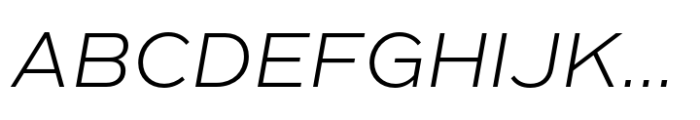 Quic Light Italic Font UPPERCASE