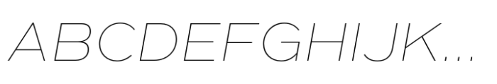 Quic Thin Italic Font UPPERCASE