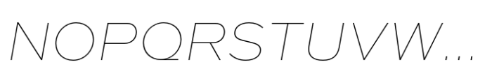 Quic Thin Italic Font UPPERCASE