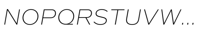 Quic XLight Italic Font UPPERCASE