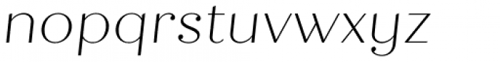 Quiche Display Thin Italic Font LOWERCASE