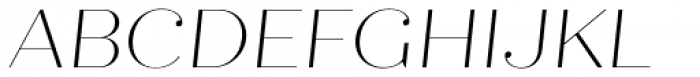 Quiche Fine Thin Italic Font UPPERCASE