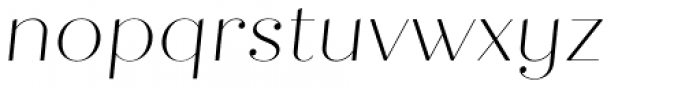 Quiche Fine Thin Italic Font LOWERCASE