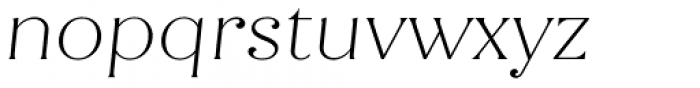 Quiche Flare Thin Italic Font LOWERCASE