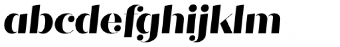 Quiche Stencil Extra Bold Italic Font LOWERCASE