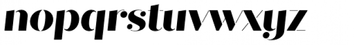 Quiche Stencil Extra Bold Italic Font LOWERCASE