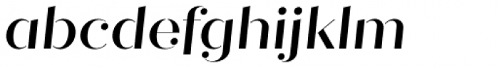 Quiche Stencil Medium Italic Font LOWERCASE