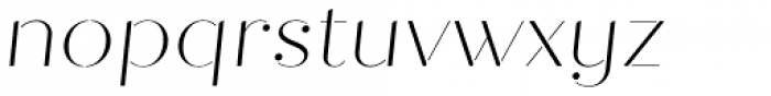 Quiche Stencil Thin Italic Font LOWERCASE