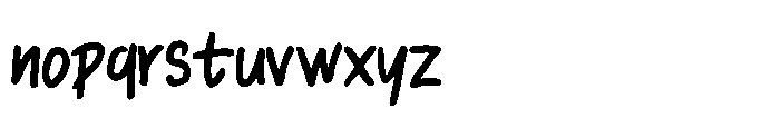 Quick Book Writing Font LOWERCASE