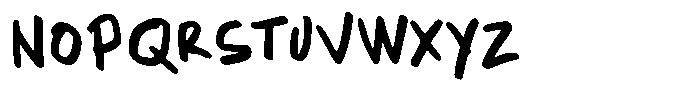 Quick Scribble Font LOWERCASE