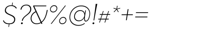 Quickflio Extra Light Italic Font OTHER CHARS