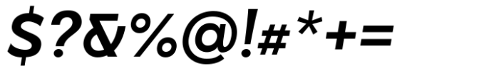 Quickflio Semi Bold Italic Font OTHER CHARS