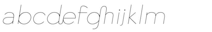 Quickflio Thin Italic Font LOWERCASE