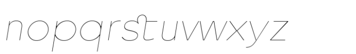 Quickflio Thin Italic Font LOWERCASE