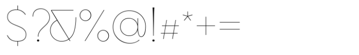 Quickflio Thin Font OTHER CHARS