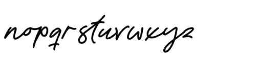 Quickly Writing Regular Font LOWERCASE