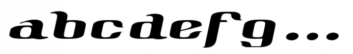Quidic Ultra Wide Italic Font LOWERCASE