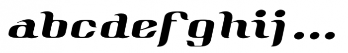 Quidic Wide Italic Font LOWERCASE