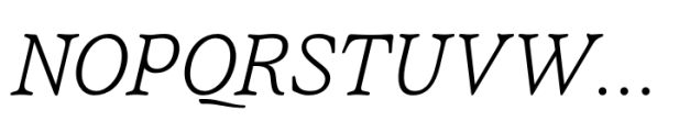 Quietism Text Light Italic Font UPPERCASE