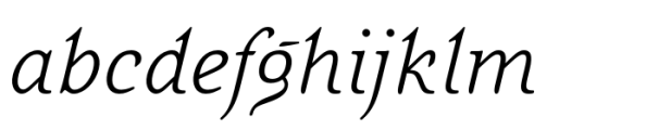 Quietism Text Light Italic Font LOWERCASE