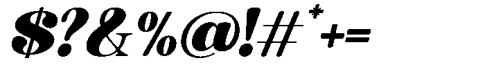 Quiketa Black Slant Font OTHER CHARS