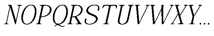 Quiketa Italic Thin Font UPPERCASE