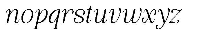 Quiketa Italic Thin Font LOWERCASE
