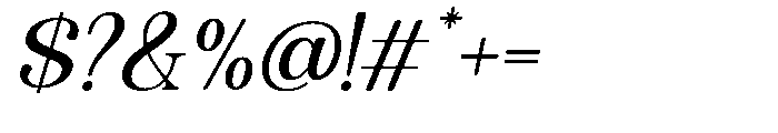 Quiketa Light Slant Font OTHER CHARS