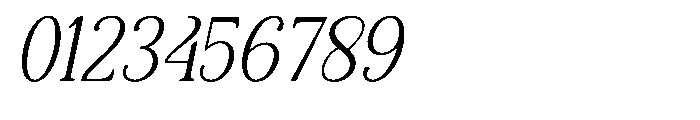 Quiketa Thin Slant Font OTHER CHARS