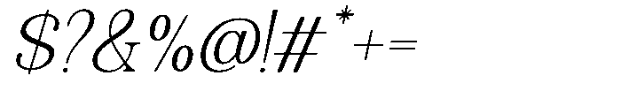 Quiketa Thin Slant Font OTHER CHARS
