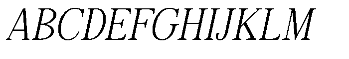Quiketa Thin Slant Font UPPERCASE