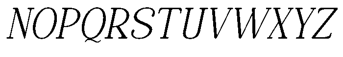 Quiketa Thin Slant Font UPPERCASE