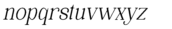 Quiketa Thin Slant Font LOWERCASE