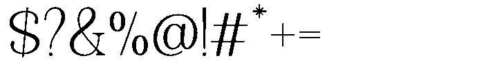 Quiketa Thin Font OTHER CHARS