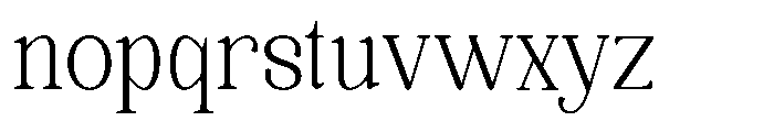 Quiketa Thin Font LOWERCASE