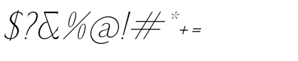 Quilezy Italic Font OTHER CHARS