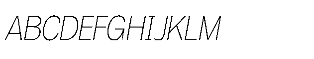 Quilichao Grotesk Thin Italic Font UPPERCASE