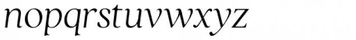 Quincy CF Thin Italic Font LOWERCASE