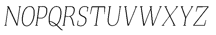 Quinget Variable Extra Light Semi Condensed Italic Font UPPERCASE