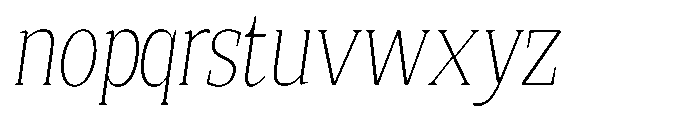 Quinget Variable Extra Light Semi Condensed Italic Font LOWERCASE