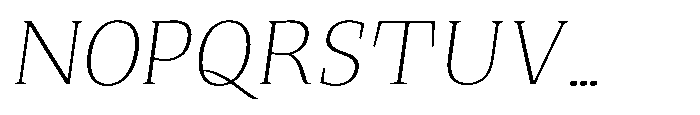 Quinget Variable Extra Light Semi Expanded Italic Font UPPERCASE