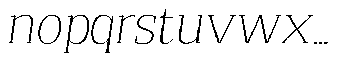 Quinget Variable Extra Light Semi Expanded Italic Font LOWERCASE