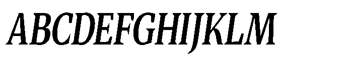 Quinget Variable Quinget Bold Condensed Slanted Font UPPERCASE