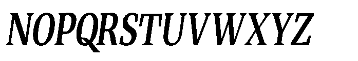 Quinget Variable Quinget Bold Condensed Slanted Font UPPERCASE