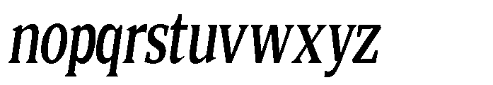Quinget Variable Quinget Bold Condensed Slanted Font LOWERCASE
